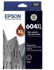 Genuine Epson 604XL Black Ink Cartridge Black 500 pages C13T10H192