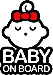 TOTOMO Customized 2 Pack Baby on Board Sticker and Magnet - Safety Caution Decal Sign for Car Windows Bumpers