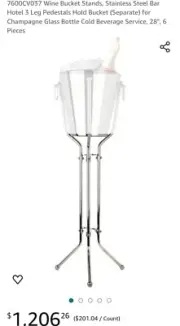 New Restaurant Steelite Ice Bucket Stands Case Of 6