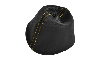 YELLOW STITCH FITS TRIUMPH HERALD & VITESSE LEATHER GAITER FITS OVER RUBBER
