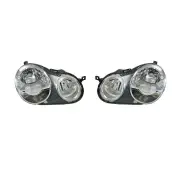 Right & Left Twin Round Headlight for Volkswagen Polo 9N 08/2002-10/2005