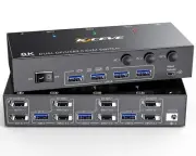 8K Displayport KVM Switch 2 Monitors 3 Computers 8K@60Hz 4K@144Hz,