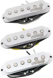 Wilkinson Vintage Tone Alnico V Single Coil Pickups Set for Strat Style Guitar, White