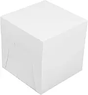 COLLBATH 12 Inch Cake Box Set Round Cake Board White Bakery Boxes for Wedding Birthday Celebration Elegant Presentati