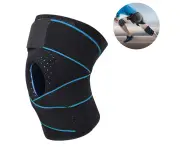 Adjustable Knee Braces with Side Stabilizers & Patella, Knee Support - Blue