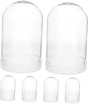HEALEEP 6pcs Clear Plastic Snow Globe Kit with Screw Off Cap for DIY Crafts Creative Holiday Decorations for Weddings and Parties and Engaging Crafting Activity