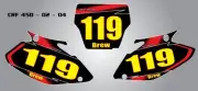 Custom Number Plates for Honda CRF 450 02-04
