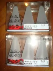 6 IKEA SOLVINDEN LIGHT ( 2 x Pack of 3 ) Buoy patio balcony boat home night Red