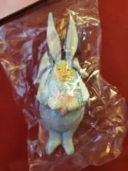 NEW Dept 56 Patience Brewster EASTER Blue Rabbit Bunny Mini Krinkles Clip
