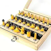 KOWOOD 24X Router Bits Set 1/2 Inch Shank Made of 45# Carbon Steel C3 Alloy Blade for Professional Woodworking