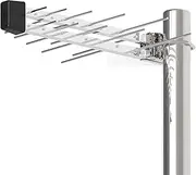 2025 Upgraded Outdoor TV Aerial - Advanced Long-Range Digital Antenna for 4K/1080P HD, Enhanced UHF/VHF Reception, Ultra-Weatherproof Design, Easy Attic or Outdoor Setup, Includes 26.25ft High-Perform