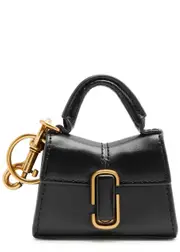 Marc Jacobs The St Marc Nano Leather bag Charm - Black ONE SIZE