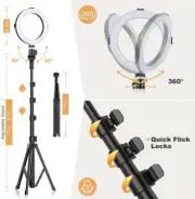 NEW VIEWOW Model AKL02 8.0 Inch Selfie Ring Light With Tripod Stand