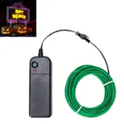 Wire Neon Glowing Light Strip for Halloween Christmas Party Cosplay-Green