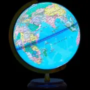 13 Inch Illuminated World Globe with Stand Rewritable Light up Globe for Kids Wo