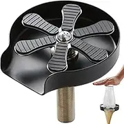 VEVOR Glass Rinser, 10 Powerful Spraying Jets 360° Rotating Cup Rinser for Sink, 304 Stainless Steel Faucet Cup Washer & Silicone Nonslip Pad for Baby Bottle, Glass Cup, Wine Glass (Matte Black Base)