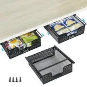 Hanging Pullout Drawer Organizer, Sliding Under Shelf Storage, Under Cabinet ...
