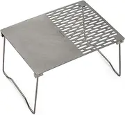 Camping Table Folding Campfire Grill Portable Ti BBQ Grill Hiking Camping Grill with Legs Lightweight Camp Tables Portable Foldable 3
