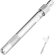 Shooter Tip for Pressure Washer, 1/4'' Quick Connect, Stainless Steel, 1000-6000 PSI, Long Range, Chemical Injection, Silver