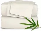 Sheets Queen Bed Sheet Set, Genuine 100% Organic Bamboo Viscose, Luxuriously Sof