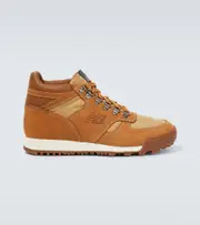 [Junya Watanabe] Junya Watanabe x New Balance leather high-top sneakers UK 7 brown
