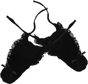 [TEMPNAP] Flat Boat Liner Socks Women's Ballet Style Bow Socks Breathable Lightweight Black