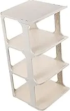 ABOOFAN Space Saving Multi Layer Shoe Rack for Dormitory Entryway Compact Design for Efficient Shoe Organization Stylish Finish Construction for Narrow Spaces White