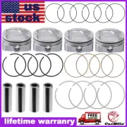 Set of 4 Piston & Rings Kit For 12-17 Hyundai Accent Veloster Kia Rio Soul 1.6L (for: Hyundai)
