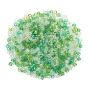 2000-Pack Glass Seed Beads, 2x1.4mm/0.08x0.06 Inch Bugle Beads [Green Color]