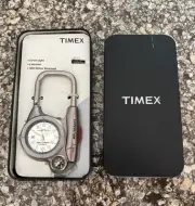 New - Rare Timex Expedition Carabiner Clip On Watch Compass Light Calendar