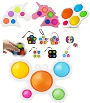 Simple Dimple Fidget Spinner Push Pop Bubble Stress Relief Sensory Autism UK