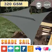 HDPE Sun Shade Sail Shade Cloth 320GSM 98% UV Block Rectangle Triangle Square AU