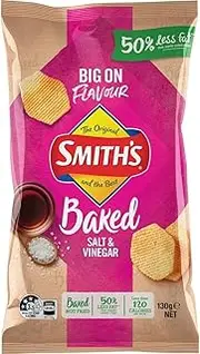 Smith's Oven Baked Salt and Vinegar Chips 130 g