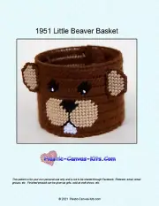 Little Beaver Basket-Plastic Canvas Pattern or Kit