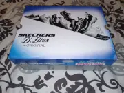 NEW! Women's Skechers D'Lites Fresh Start Air Cooled Memory Foam White Shoes 9