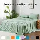 2000TC 4PCS Bed Sheet Set Single/KS/Double/Queen/King Flat Fitted Pillowcases