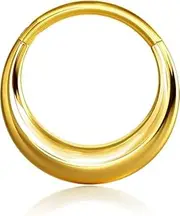 BodyBonita Septum Piercing Schmuck 16G – Nasenring aus Edelstahl 316L für Männer und Frauen Nostril Piercing Septum Ring 8 mm 10 mm