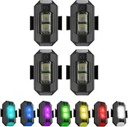 LED Anti-collision Lights,7 Colors Wireless LED Strobe Lights with Remote Control,USB Charing Waterproof Anti-Collision Led Emergency Warning Lights for Car (4 PCS)