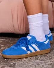 [adidas] adidas Women's Samba Adv Shoes in Blue/White/Gum Size 4 4 Blue/White/Gum