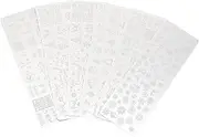 Healvian 6pcs Christmas Nail Art Stamping Plates Manicure Template Reusable Nail Printing Decals Plate