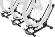 BikeHand Bike Stand Floor Parking Bike Rack - for MTB & Road Bike Storage - up to 2.4" Tire Width - Bike Rack Garage Foldable Bike Storage Rack - Durable Bicycle Stand