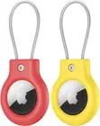 2 Pack Case for Apple Airtag, Anti-Lost Air Tag Lock Case Airtag Keychain Holder