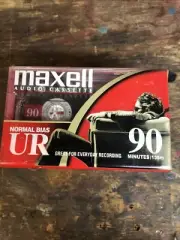 5 Maxell UR90 minute Blank Audio Cassette Tapes Normal Bias BRAND NEW SEALED
