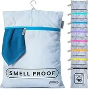 MUMI Travel Laundry Bag – Mesh Laundry Bags for Delicates with Hanger & Pouch | Delicates Bag for Washing Machine | Large Laundry Net Bag for Travel, Gym, Baby Clothes, and More, Blue, Large