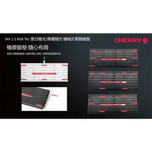 Cherry MX 1.1 RGB TKL 雪白極光 紅軸 黑曜極光 茶軸 黑色 白色 機械式鍵盤 電競鍵盤 易飛電腦