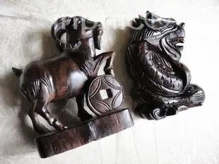 INPHIC-越南黑檀木雕件 16cm黑檀木生肖龍擺件
