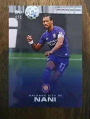2020 Topps On Demand MLS Playoffs Nani Blue Parallel 4/5 Orlando City FC