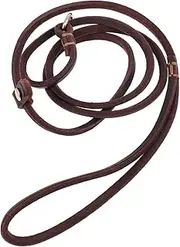 DINHEAROM 1Pc Leather Dog Pulling Rope Durable Pet Walking Leash with Smooth Handle Lightweight Practical for Outdoor Training