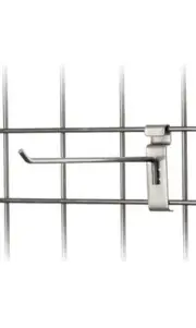 Lot of 100 10" Wire Grid Hooks Hook Pegs Slat Gridwall Raw Steel Retail Slat