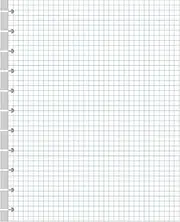 A4 TUL Discbound Grid Filler Paper - 11 Disc Graph Paper, Letter Size 100Sheets / 200Pages Loose-Leaf Paper, 100gsm White Paper, 8.5'' x 11''